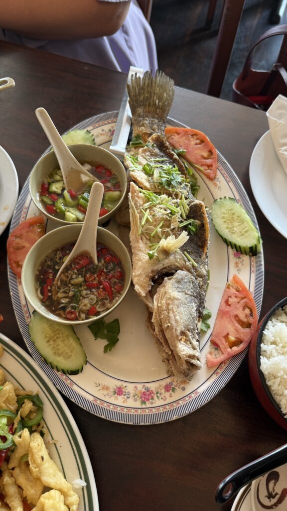 whole fried fish with lime and tamarind sauce woodys wings and things